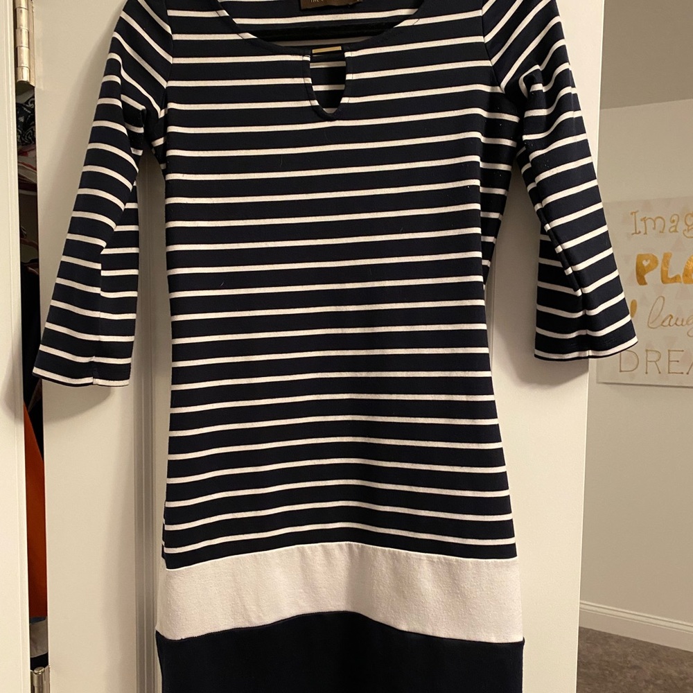 Limited navy stripe dress